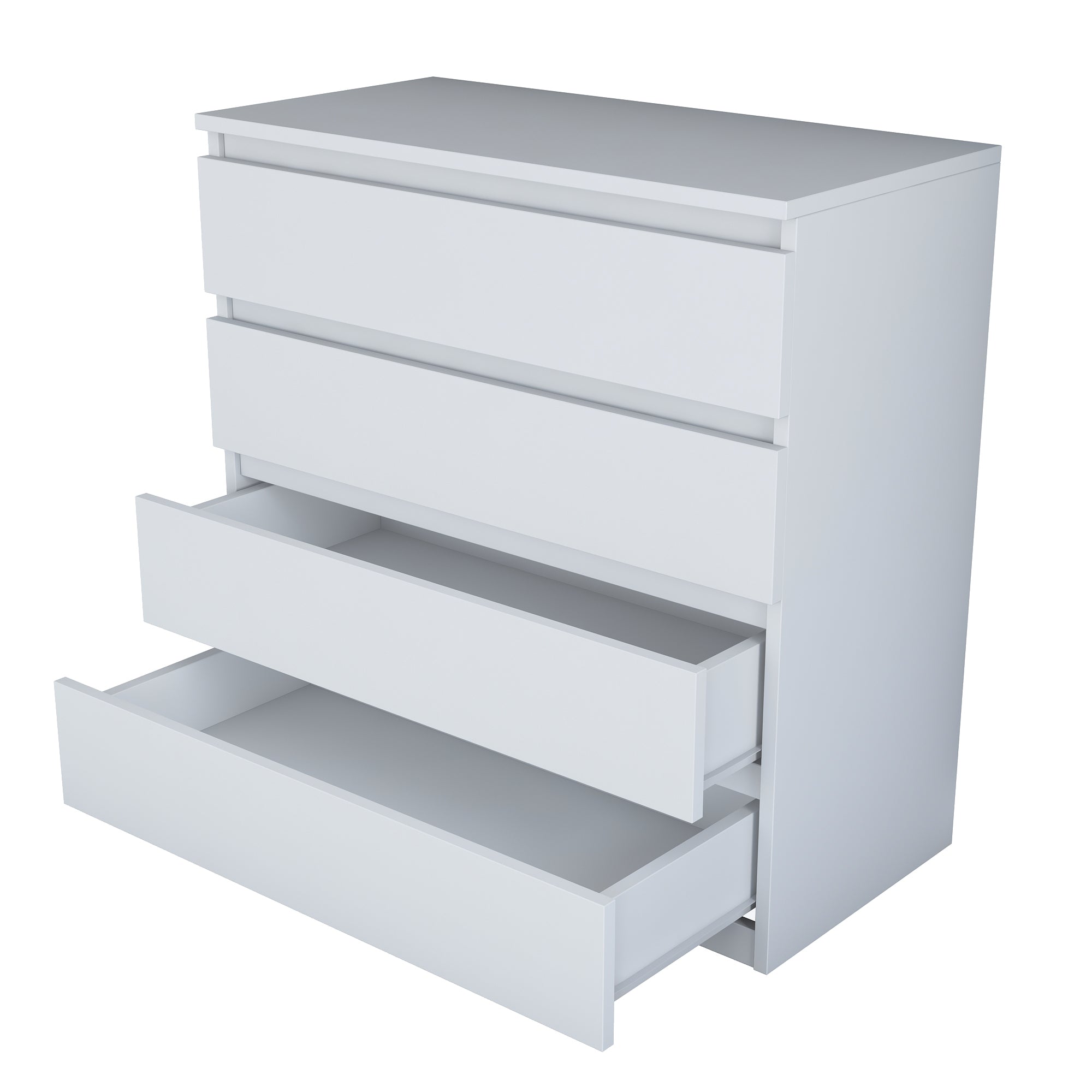 Rani BE102 Dresser 4 Drawers Bedroom Baby Room White 91 x 80 Cm